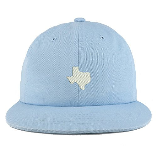 Trendy Apparel Shop Texas State Map Embroidered Unstructured Flatbill Adjustable Cap