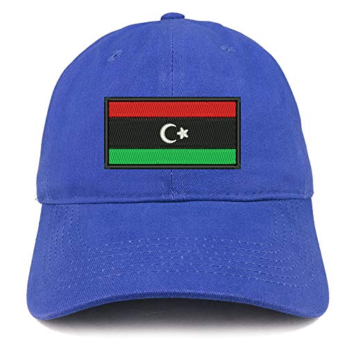 Trendy Apparel Shop Libya Flag Embroidered Unstructured Cotton Dad Hat