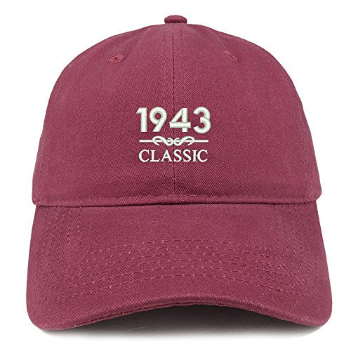 Trendy Apparel Shop Classic 1943 Embroidered Retro Soft Cotton Baseball Cap