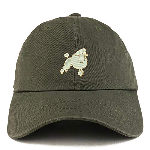 Trendy Apparel Shop Poodle Dog Embroidered Low Profile Soft Cotton Dad Hat Cap