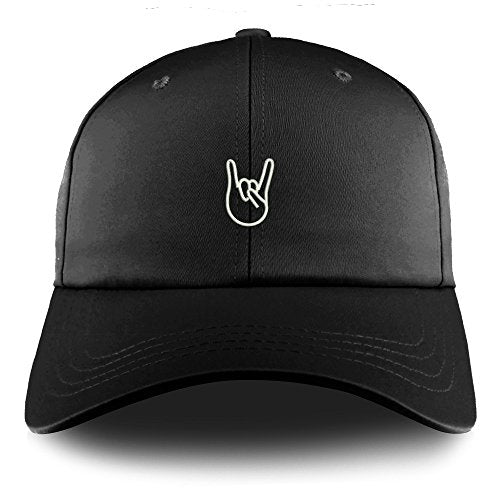 Trendy Apparel Shop Rock on Embroidered Structured Satin Adjustable Cap