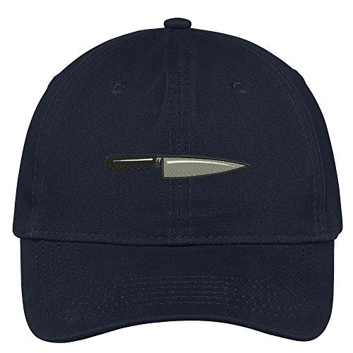 Trendy Apparel Shop Knife Embroidered Low Profile Soft Cotton Brushed Baseball Cap