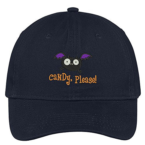 Trendy Apparel Shop Candy Please Embroidered Halloween Themed Cotton Baseball Cap