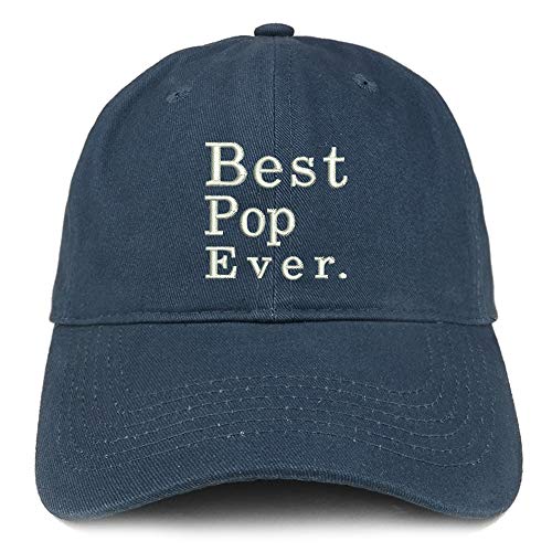 Trendy Apparel Shop Best POP Ever Embroidered Soft Crown 100% Brushed Cotton Cap