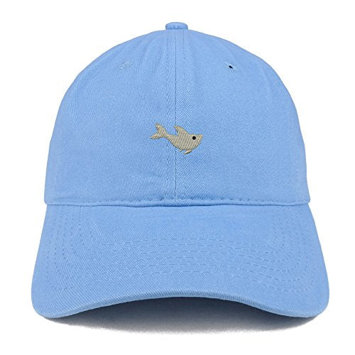 Trendy Apparel Shop Mini Shark Embroidered Low Profile Soft Cotton Baseball Cap