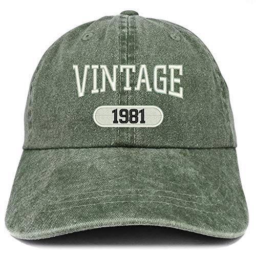 Trendy Apparel Shop 40th Birthday Vintage Year Washed Cotton Adjustable Cap