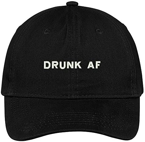 Trendy Apparel Shop Drunk Af Embroidered Low Profile Cotton Cap Dad Hat