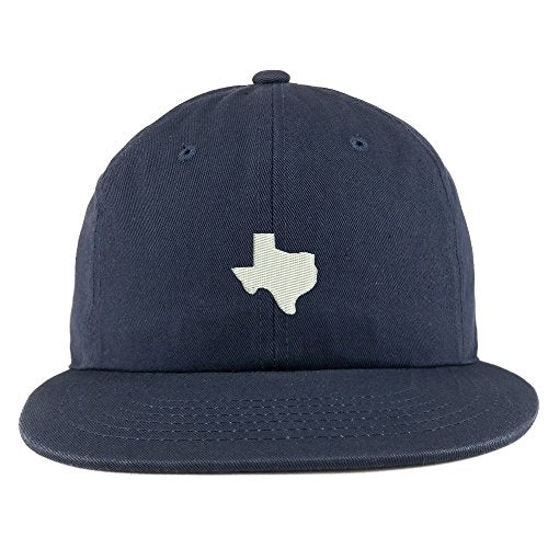 Trendy Apparel Shop Texas State Map Embroidered Unstructured Flatbill Adjustable Cap