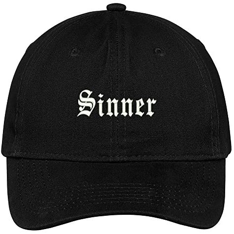 Trendy Apparel Shop Sinner Embroidered Low Profile Adjustable Cap Dad Hat