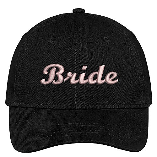 Trendy Apparel Shop Bride Script Wedding Theme Embroidered Soft Crown Cotton Cap