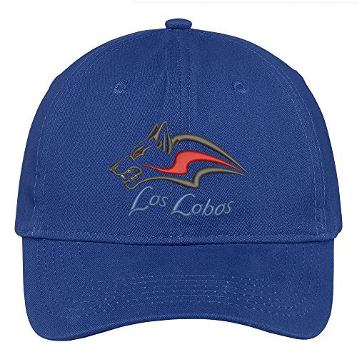 Trendy Apparel Shop Los Lobos Embroidered Soft Crown 100% Brushed Cotton Cap