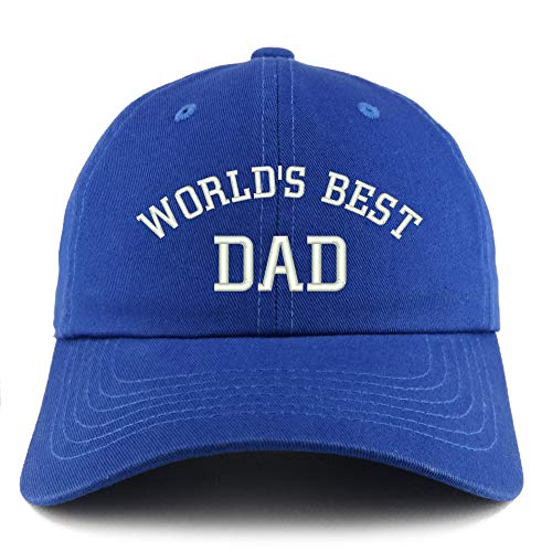 Trendy Apparel Shop World's Best Dad Solid Adjustable Unstructured Dad Hat