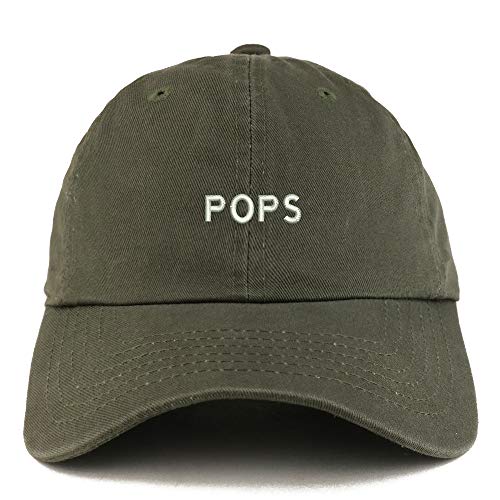 Trendy Apparel Shop Pops Embroidered Solid Adjustable Unstructured Dad Hat