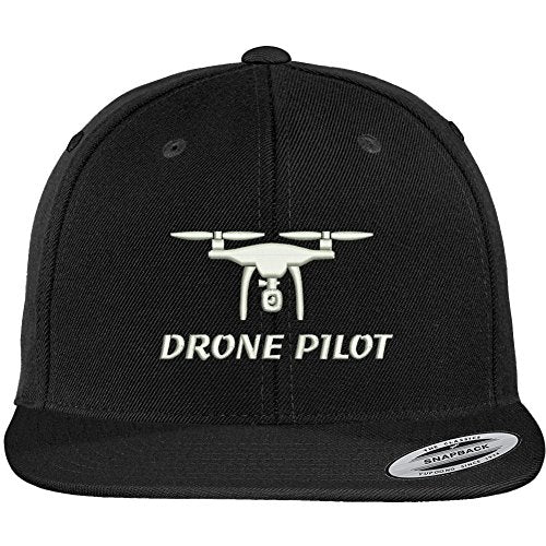 Trendy Apparel Shop Drone Pilot Embroidered Flat Bill Snapback Baseball Cap