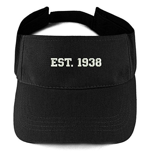 Trendy Apparel Shop EST 1938 Embroidered - 83rd Birthday Gift Summer Adjustable Visor