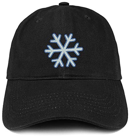 Trendy Apparel Shop Winter Snowflake Embroidered Soft Cotton Dad Hat