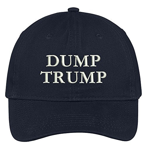 Trendy Apparel Shop Dump Trump Embroidered Brushed Cotton Dad Hat Cap