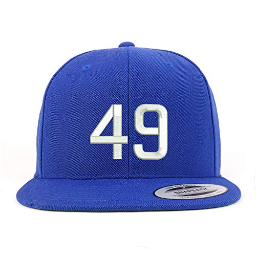 Trendy Apparel Shop Number 49 Embroidered Snapback Flatbill Baseball Cap