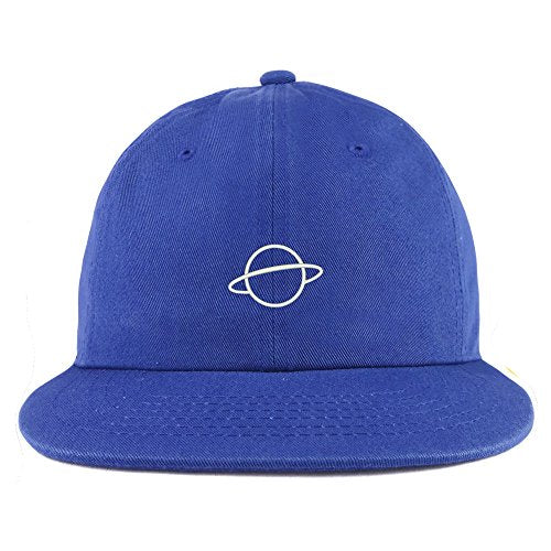 Trendy Apparel Shop Planet Embroidered Unstructured Flatbill Adjustable Cap