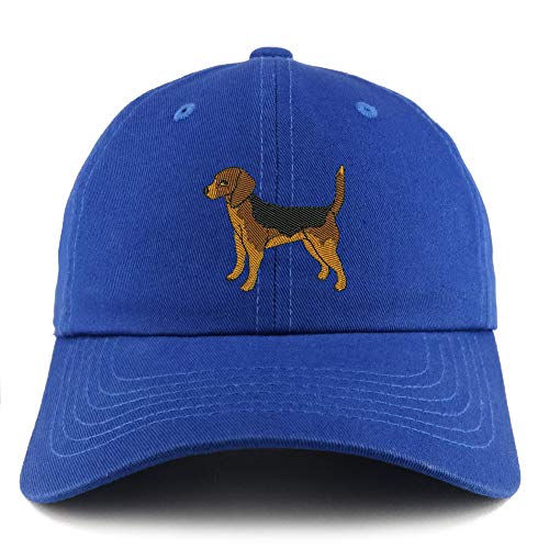 Trendy Apparel Shop Beagle Dog Embroidered Low Profile Soft Cotton Dad Hat Cap