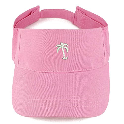 Trendy Apparel Shop Palm Tree Embroidered Summer Adjustable Visor