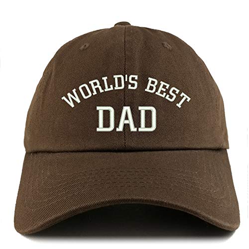 Trendy Apparel Shop World's Best Dad Solid Adjustable Unstructured Dad Hat