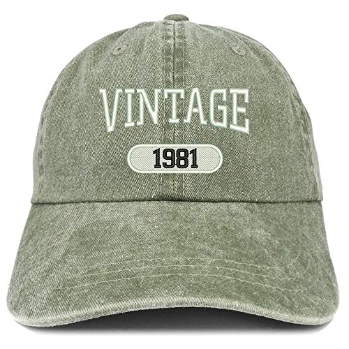 Trendy Apparel Shop 40th Birthday Vintage Year Washed Cotton Adjustable Cap