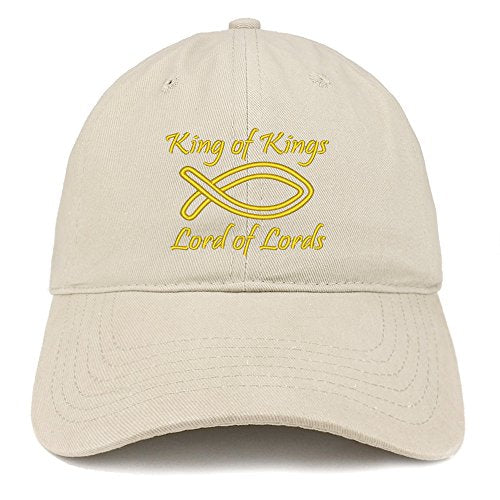 Trendy Apparel Shop King of King Embroidered Low Profile Brushed Cotton Cap