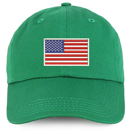 Trendy Apparel Shop Youth White American Flag Unstructured Cotton Baseball Cap