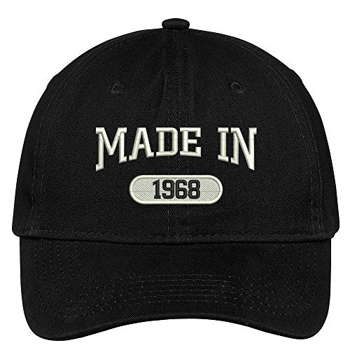 Trendy Apparel Shop 51st Birthday - Made in 1968 Embroidered Low Profile Cotton Baseball Cap