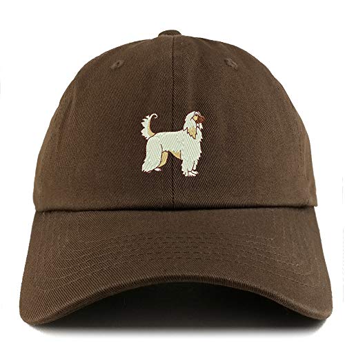 Trendy Apparel Shop Afghan Dog Embroidered Low Profile Soft Cotton Dad Hat Cap