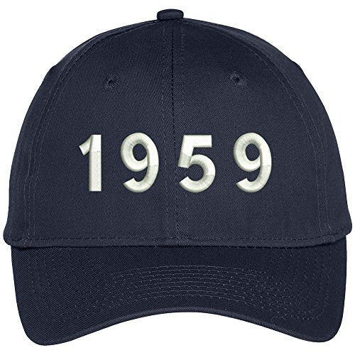 Trendy Apparel Shop 1959 Birth Year Embroidered Baseball Cap