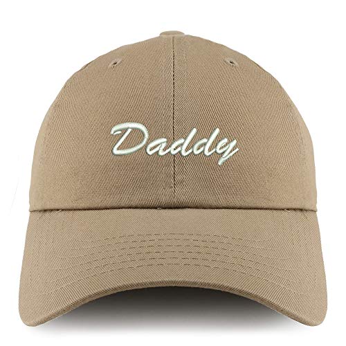 Trendy Apparel Shop Daddy Script Font Solid Adjustable Unstructured Dad Hat