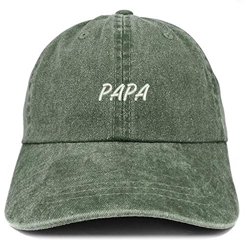 Trendy Apparel Shop Papa Embroidered Washed Low Profile Cap