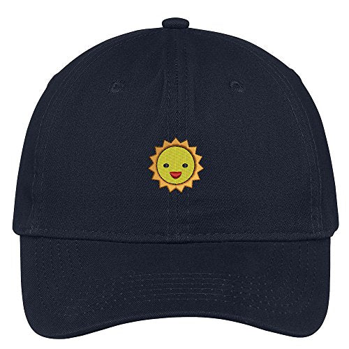 Trendy Apparel Shop Happy Sun Embroidered Soft Brushed Cotton Low Profile Cap