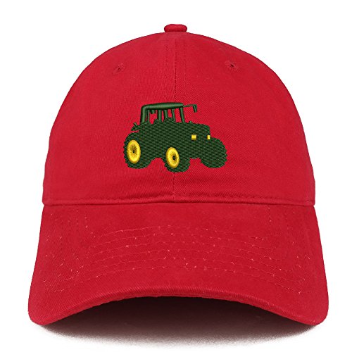 Trendy Apparel Shop Tractor Embroidered Low Profile Soft Cotton Baseball Cap