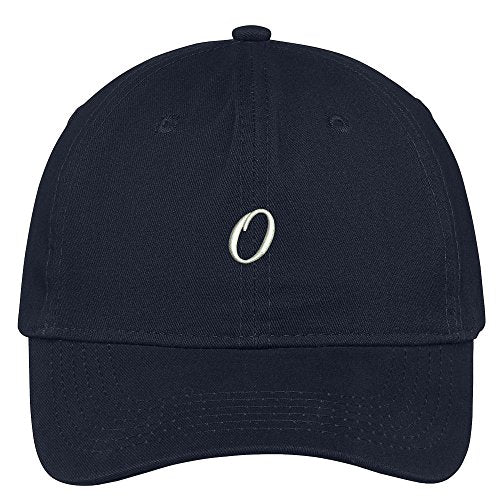 Trendy Apparel Shop Letter O Small Script Font Embroidered Adjustable Cotton Cap