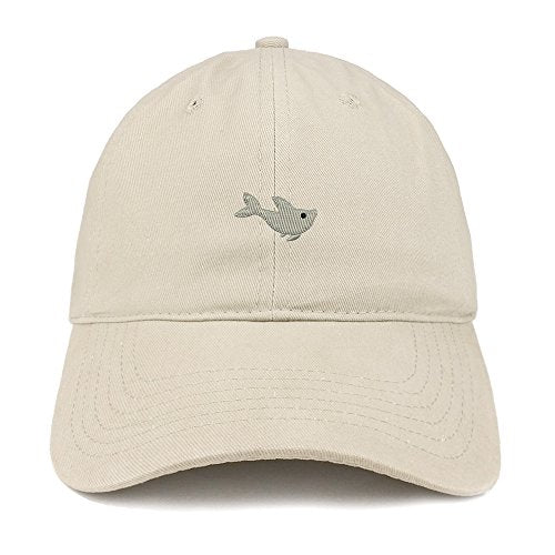 Trendy Apparel Shop Mini Shark Embroidered Low Profile Soft Cotton Baseball Cap