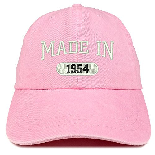 Trendy Apparel Shop Made in 1954 Embroidered 67th Birthday Washed Baseball Cap