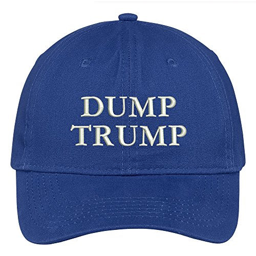 Trendy Apparel Shop Dump Trump Embroidered Brushed Cotton Dad Hat Cap