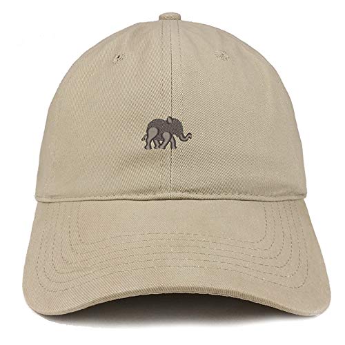 Trendy Apparel Shop Baby Elephant Embroidered Brushed Cotton Cap