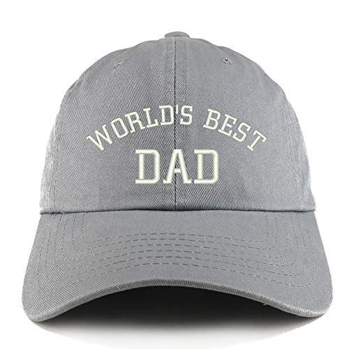 Trendy Apparel Shop World's Best Dad Solid Adjustable Unstructured Dad Hat