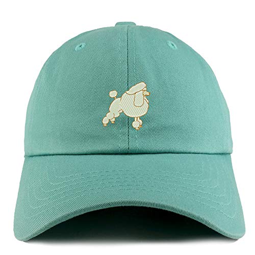 Trendy Apparel Shop Poodle Dog Embroidered Low Profile Soft Cotton Dad Hat Cap