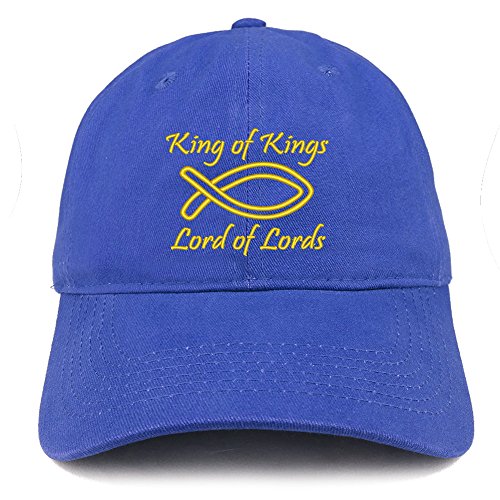 Trendy Apparel Shop King of King Embroidered Low Profile Brushed Cotton Cap