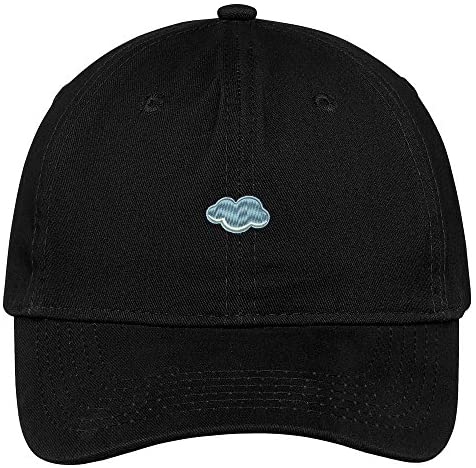 Trendy Apparel Shop Cloud Embroidered Soft Crown 100% Brushed Cotton Cap