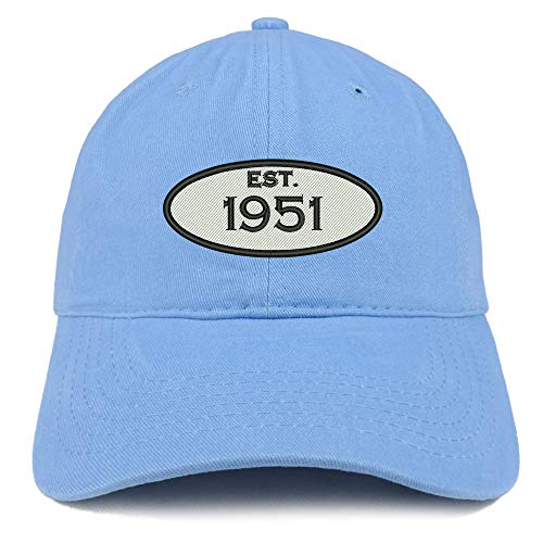 Trendy Apparel Shop 70th Birthday Established Year Soft Crown Brushed Cotton Cap