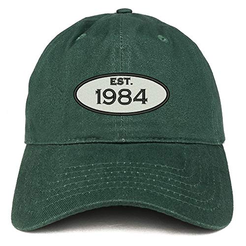 Trendy Apparel Shop Established 1984 Embroidered 37th Birthday Gift Soft Crown Cotton Cap