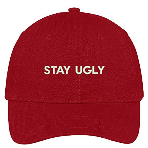 Trendy Apparel Shop Stay Ugly Embroidered Soft Low Profile Adjustable Cotton Cap