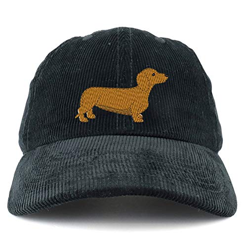 Trendy Apparel Shop Dachshund Dog Cotton Corduroy Unstructured Baseball Cap