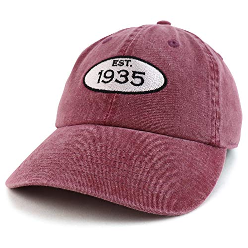 Trendy Apparel Shop 85th Birthday Established 1936 Washed Cotton Adjustable Cap